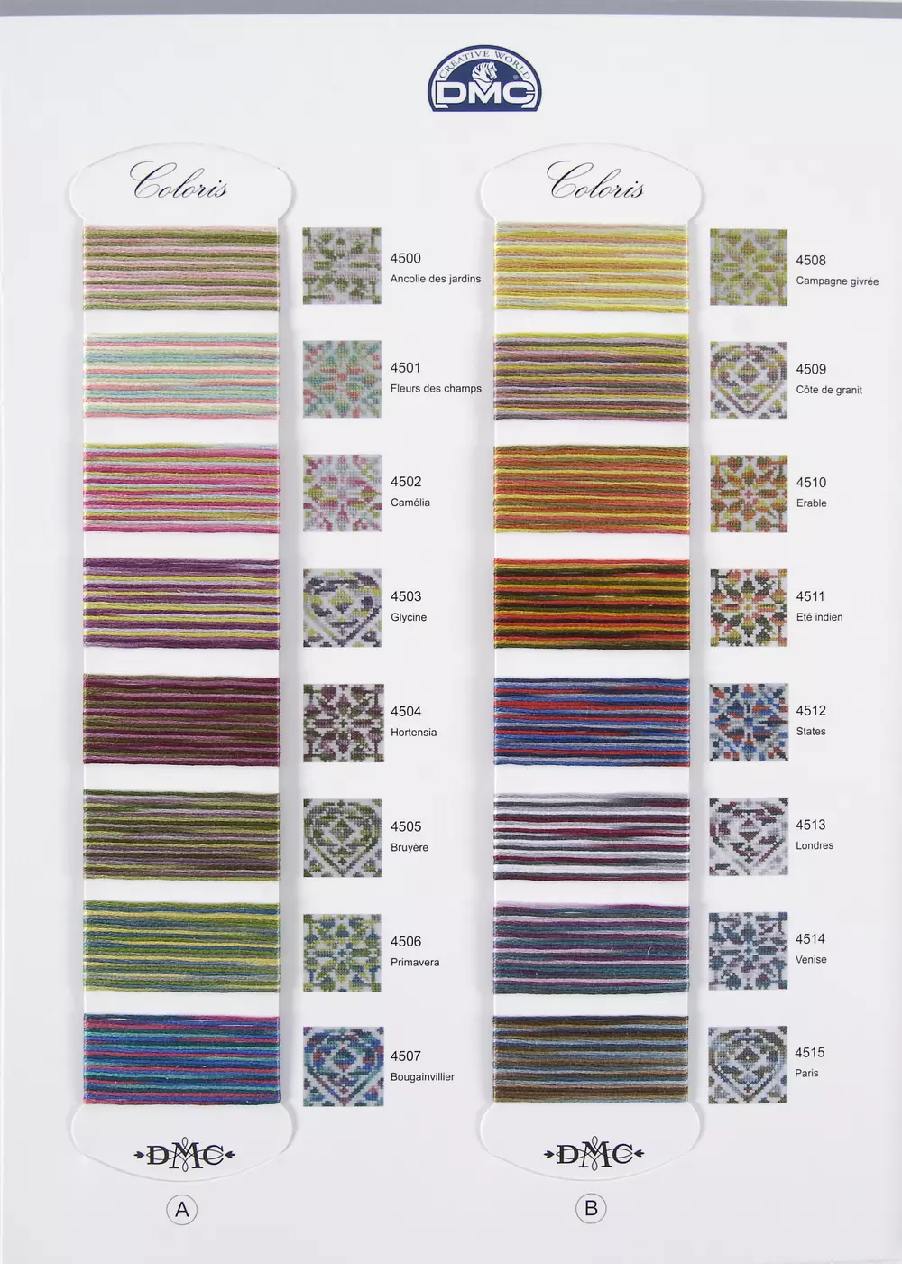 DMC Coloris Variegated Embroidery Floss 24 Color Collection 