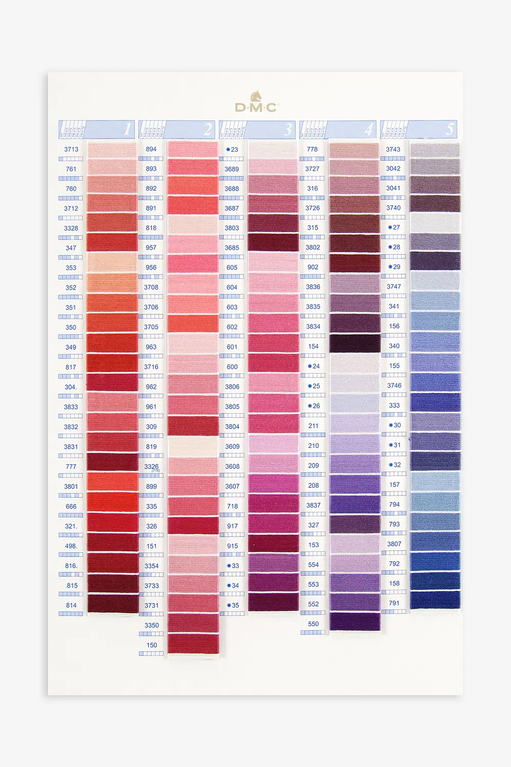 DMC Color Chart