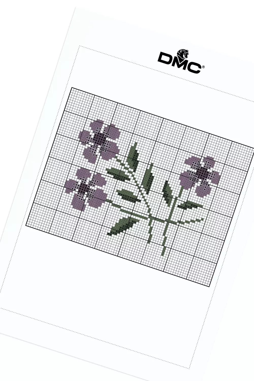 Flower Collection Cross Stitch Magic Paper Kit - DMC