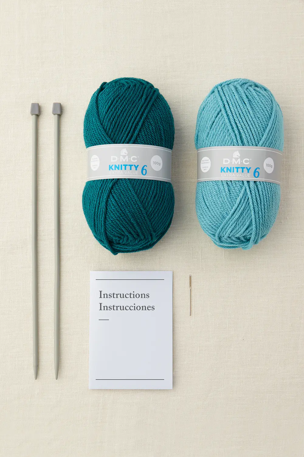 Kit Tricot Débutant - Écharpe Cosy Douce En Laine - DMC - Parfait Pour Détente Et Cadeau