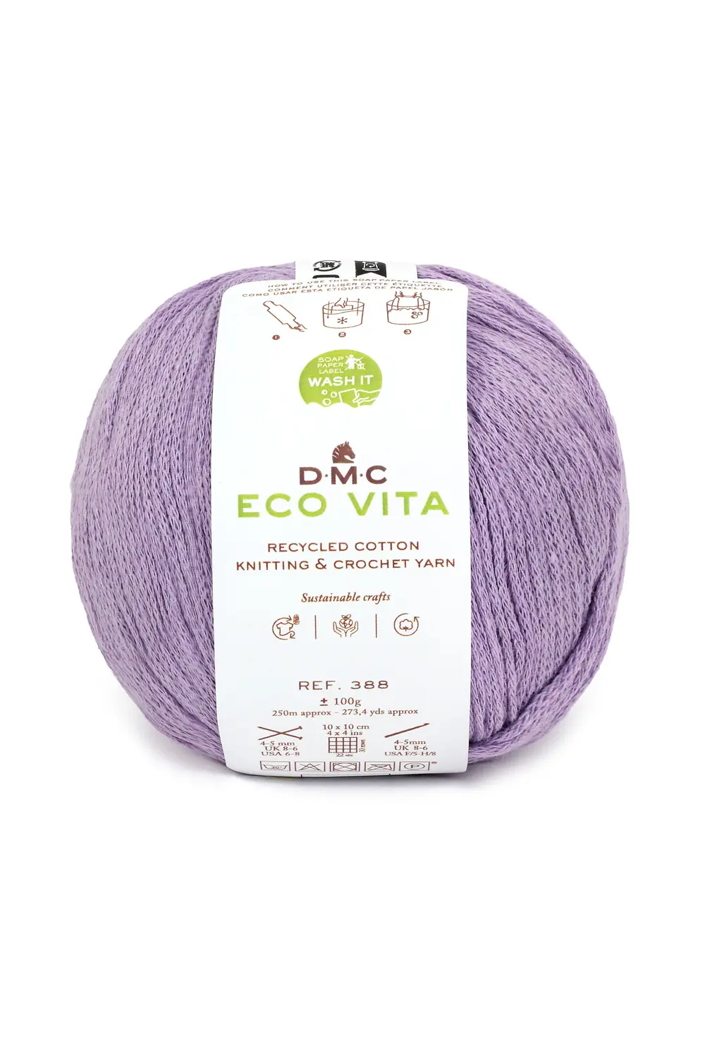 DMC ECOVITA Fettuccia In Cotone Riciclato Per Borse E Tappeti – Gomitolone 450g, 100 Mt, Colori Di Tendenza - 6