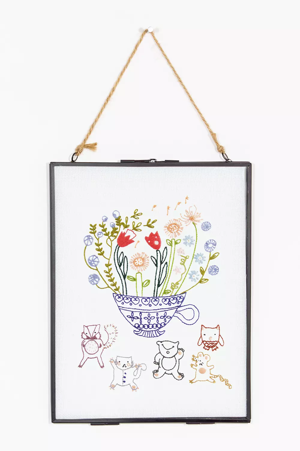 Flower Teacup Embroidery Pattern - DMC