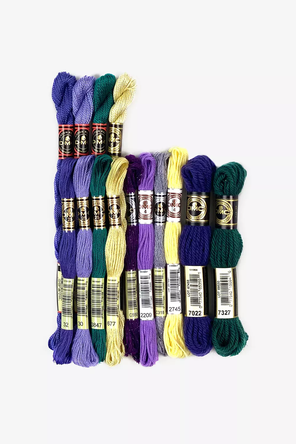 PURPLE Embroidery Floss Set DMC Embroidery Thread Collection Floss