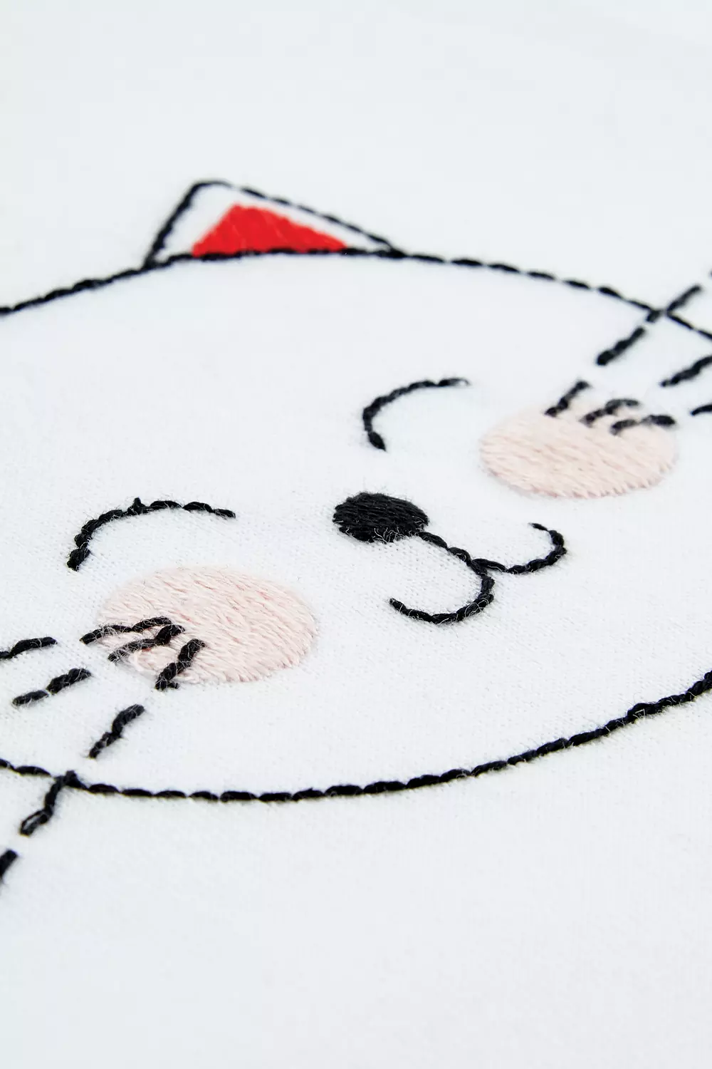 Hand Embroidery Kit Maneki Neko Cat Design Lucky 
