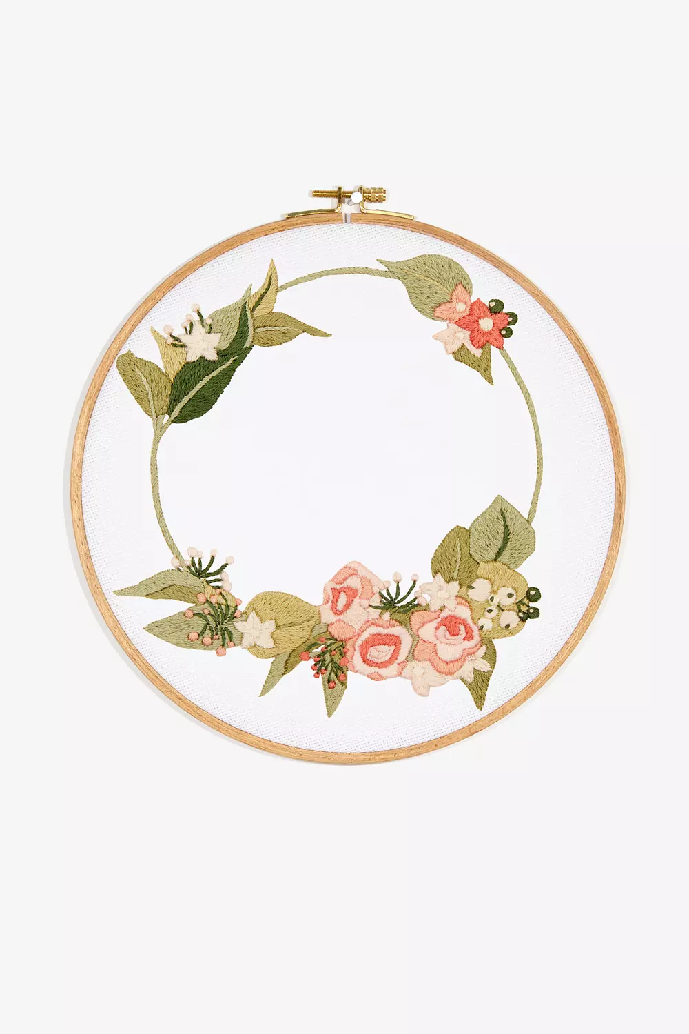 Floral tapestry embroidery hoop 