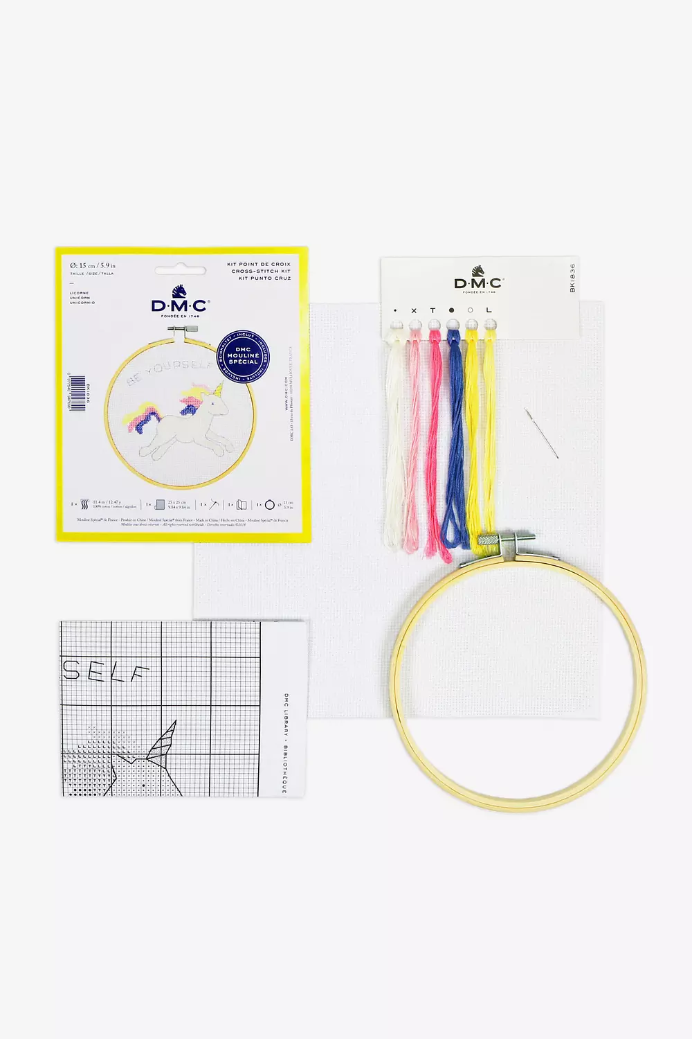 Magic Unicorn Cross Stitch Kit for Beginners Counted Pattern DIY