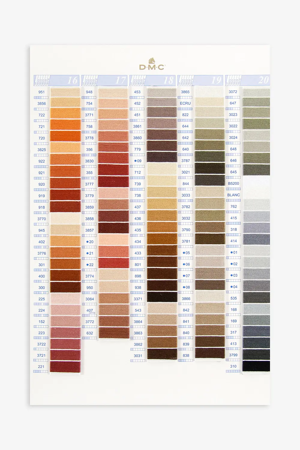 DMC Color Chart