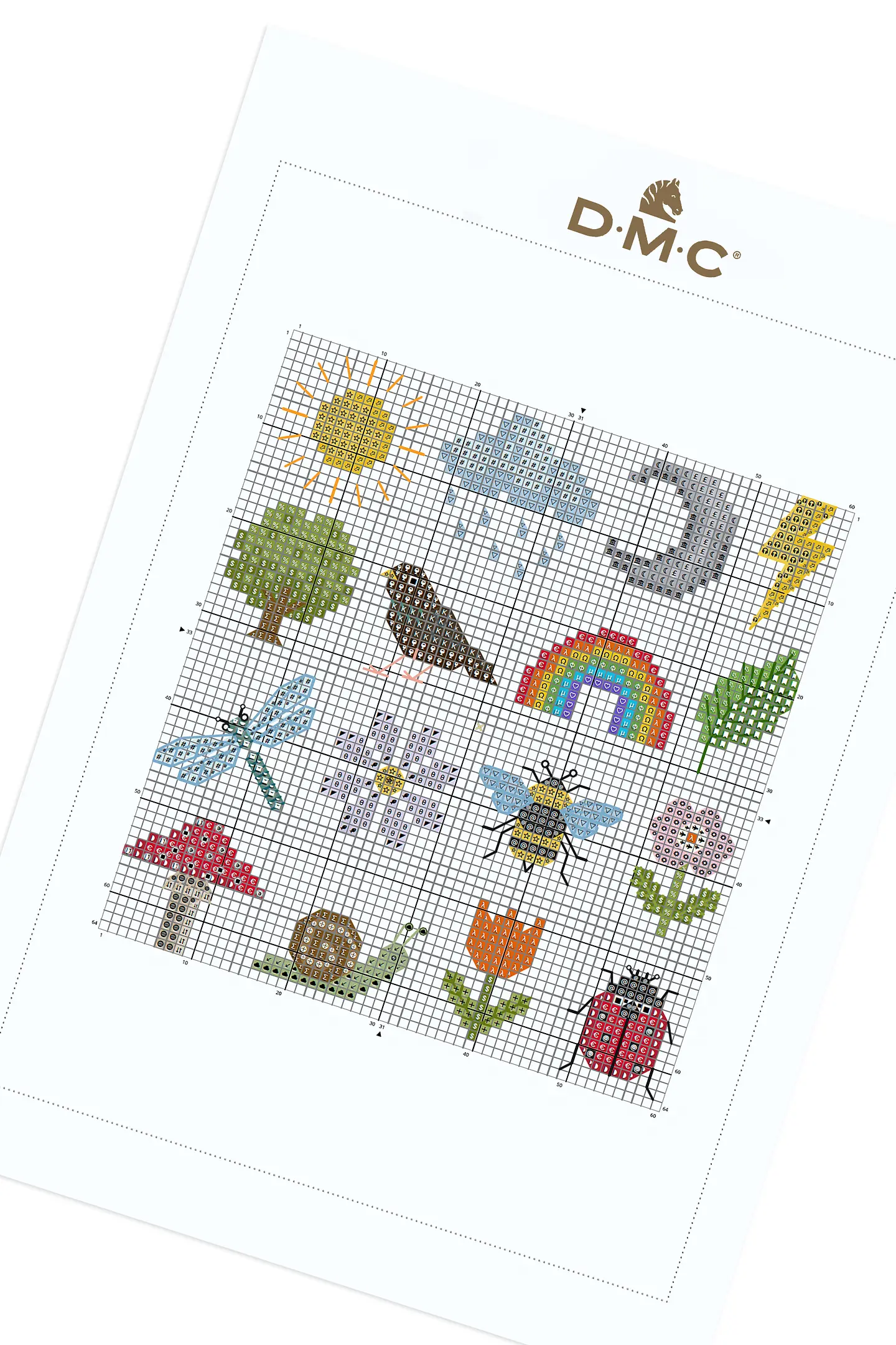 自然（小さなクロスステッチ） - 刺繍図案（初級）