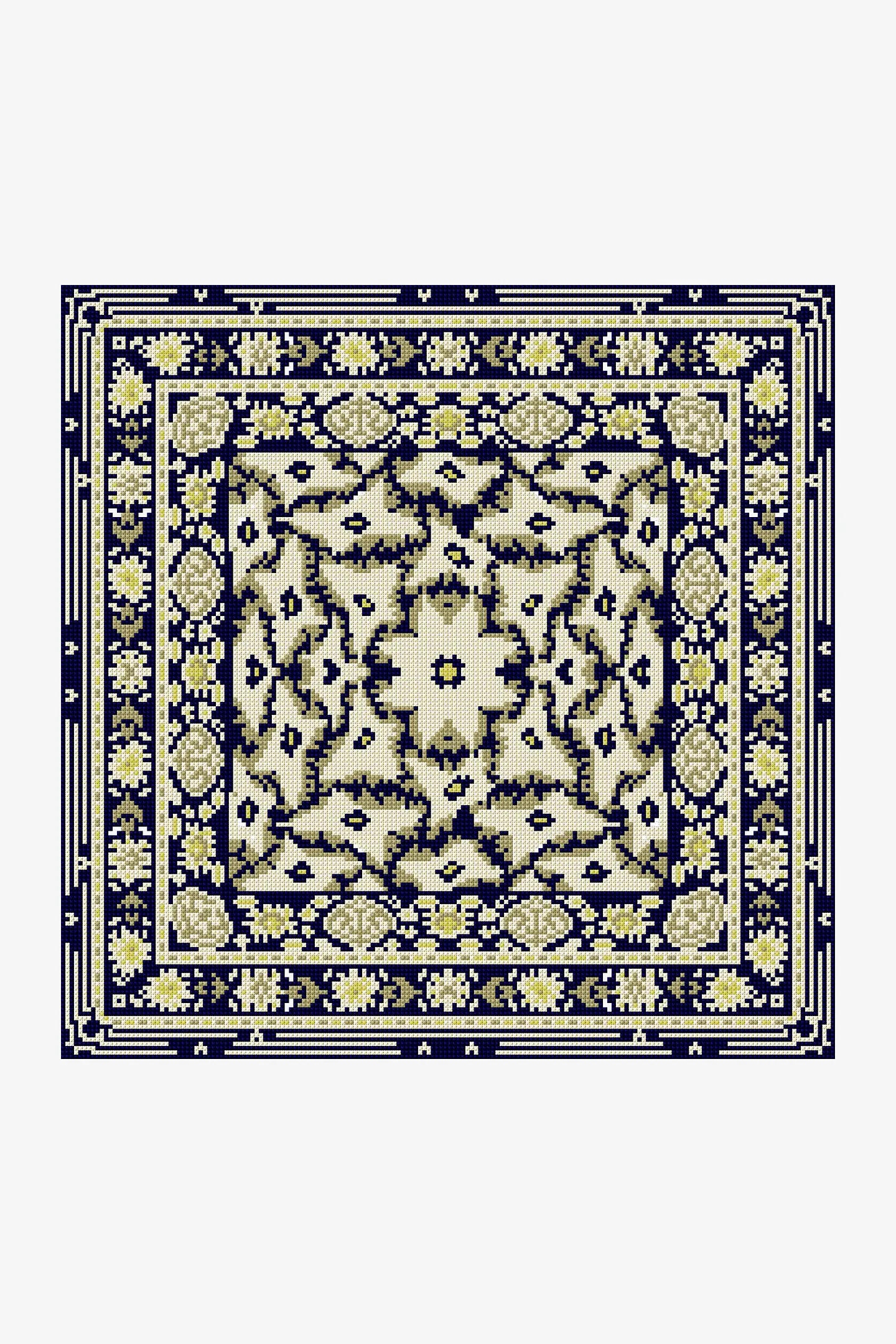 The Turkish Tile Cross Stitch Pattern