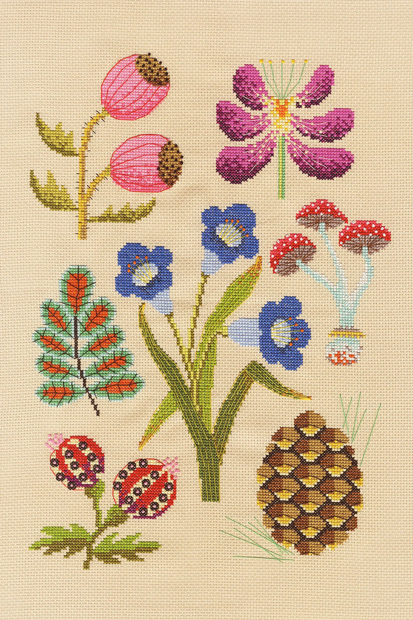 Kit point de croix Riolis Muguet des forêts 2069