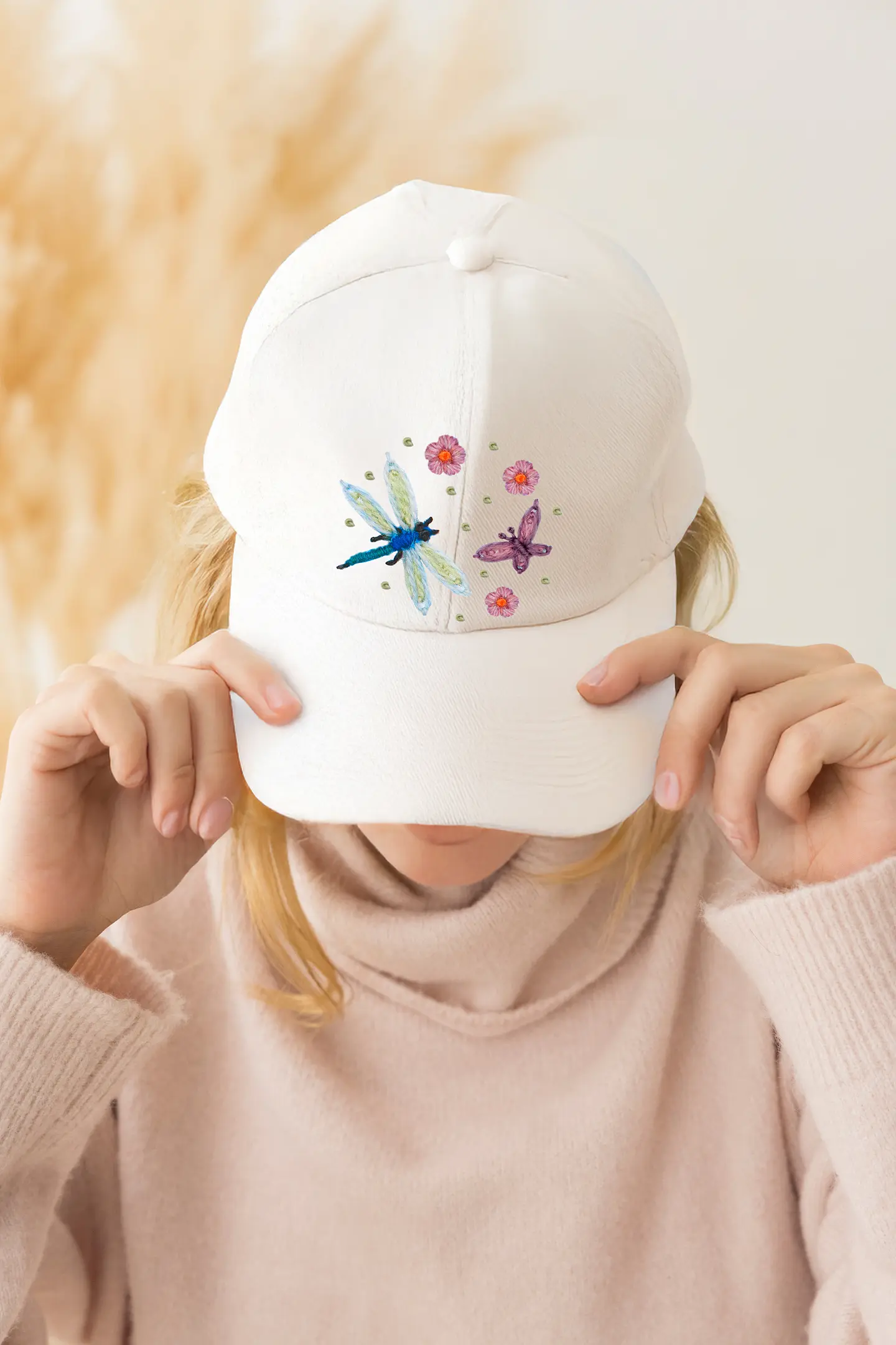 刺繍 トンボと蝶 - 刺繍図案（初級）