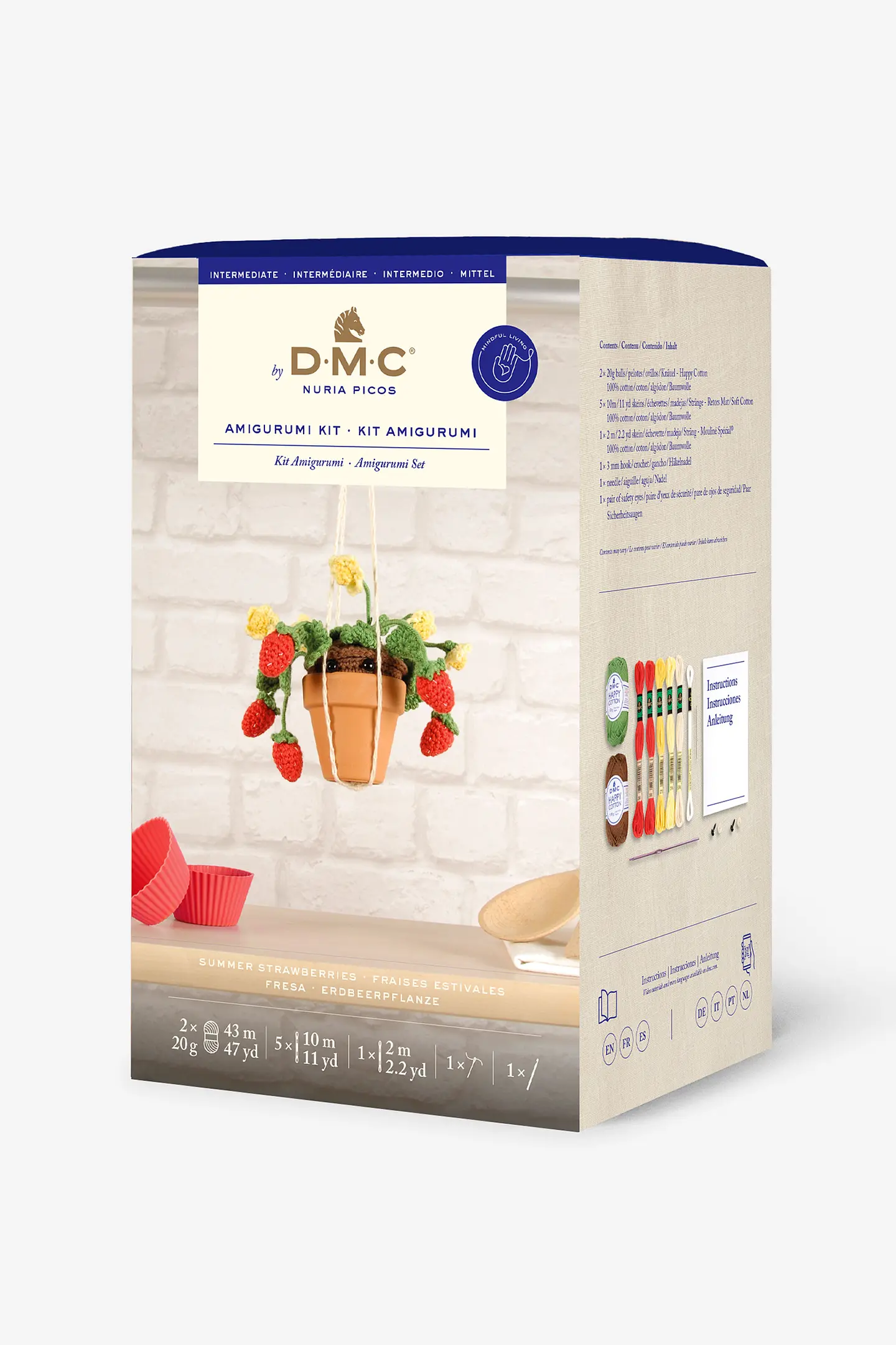 Summer Strawberries by Nuria Picos Intermediate Amigurimi Kit