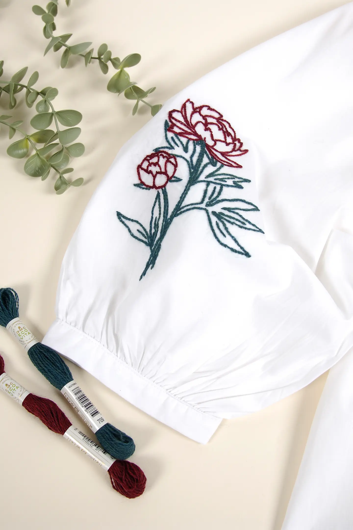 トップス Orgue Flower embroidery blouse トップス orgue Flower embroidery blouse Flower embroidery blouse