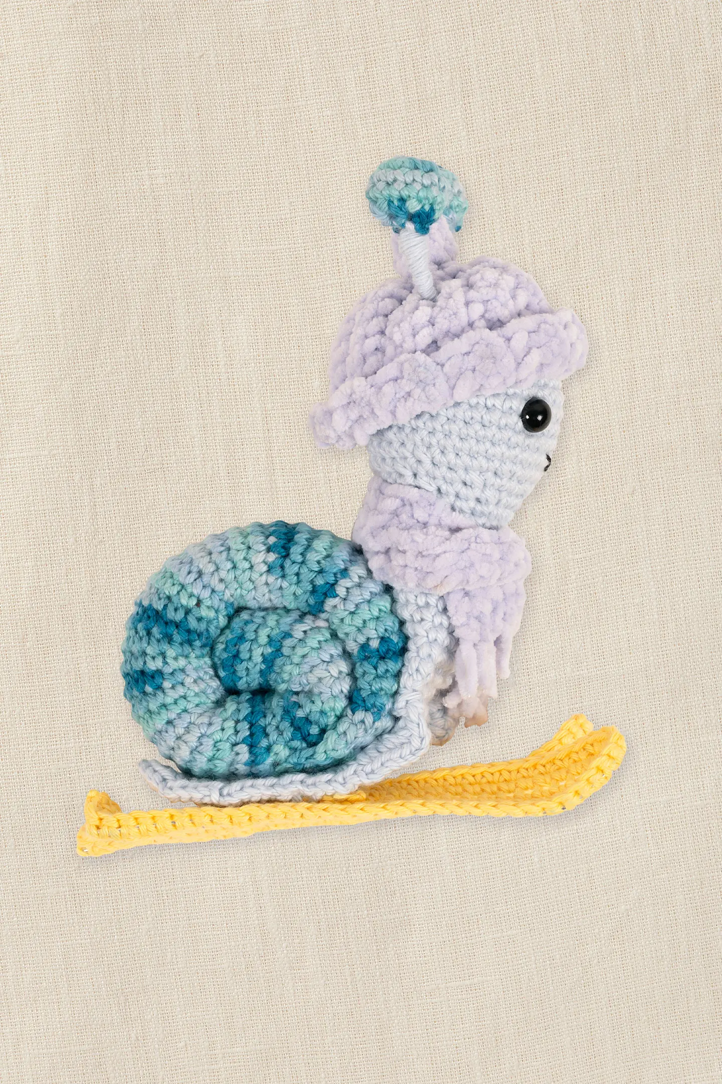 Ski Snail by Joanna Hateley Intermediate Amigurumi Crochet Kit