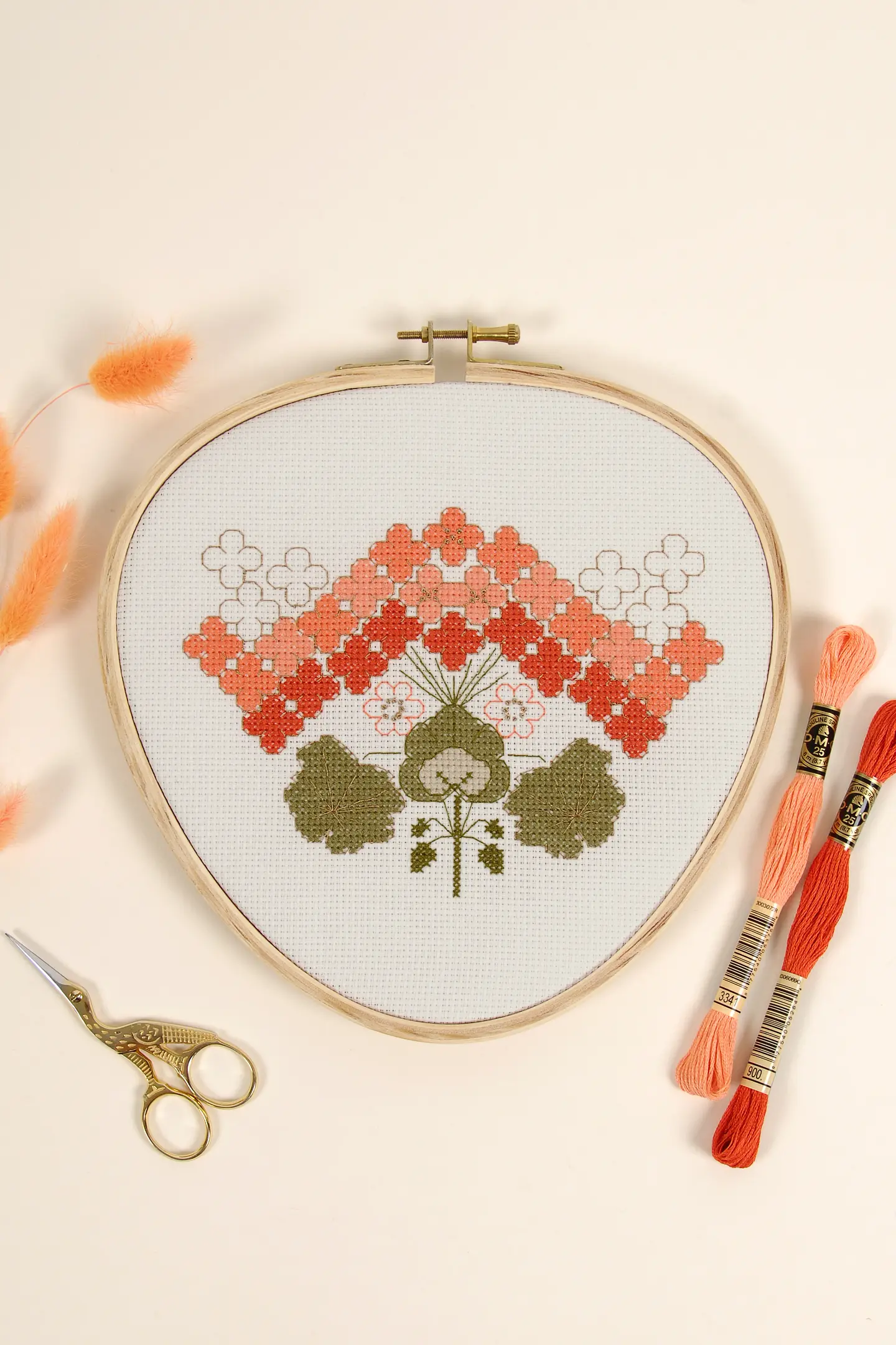 クロス・ステッチ ゼラニウム - クロスステッチ図案（初級）