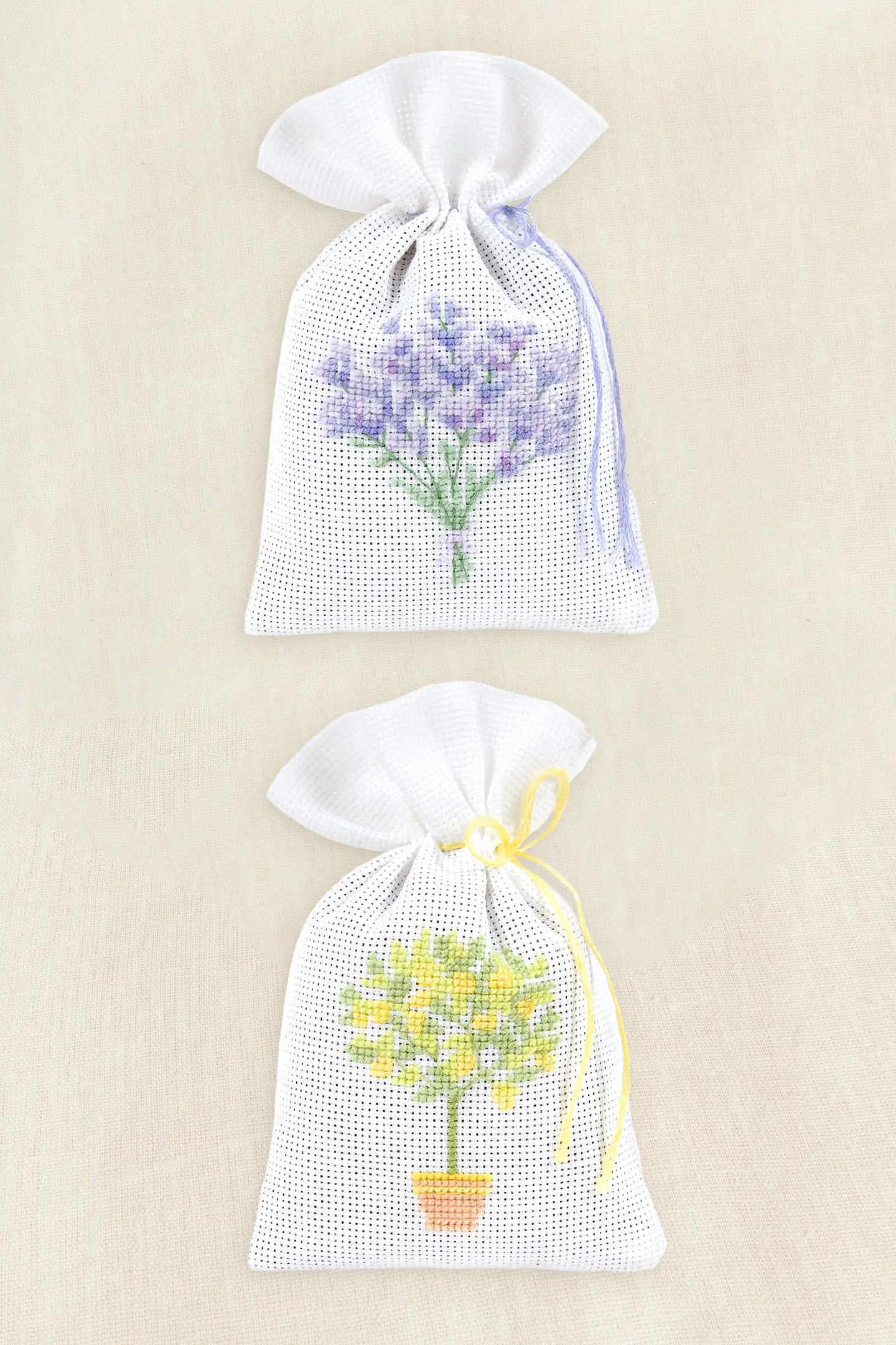 Fragrance Bags by Nathalie Weinzaepflen Intermediate Cross Stitch Kit