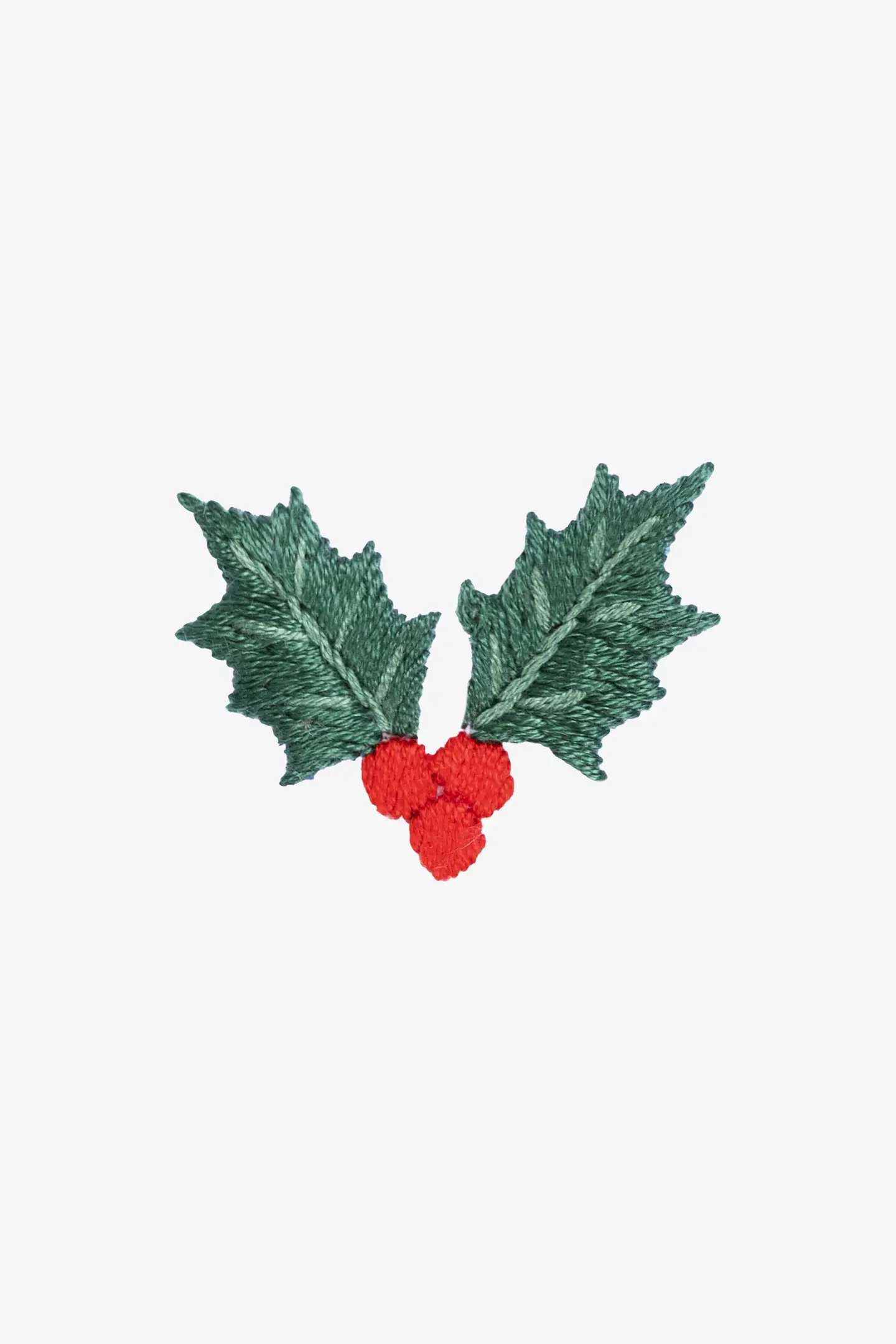 Weihnachtliche Stechpalme Tischdecke  Stickmotiv Niveau einfach