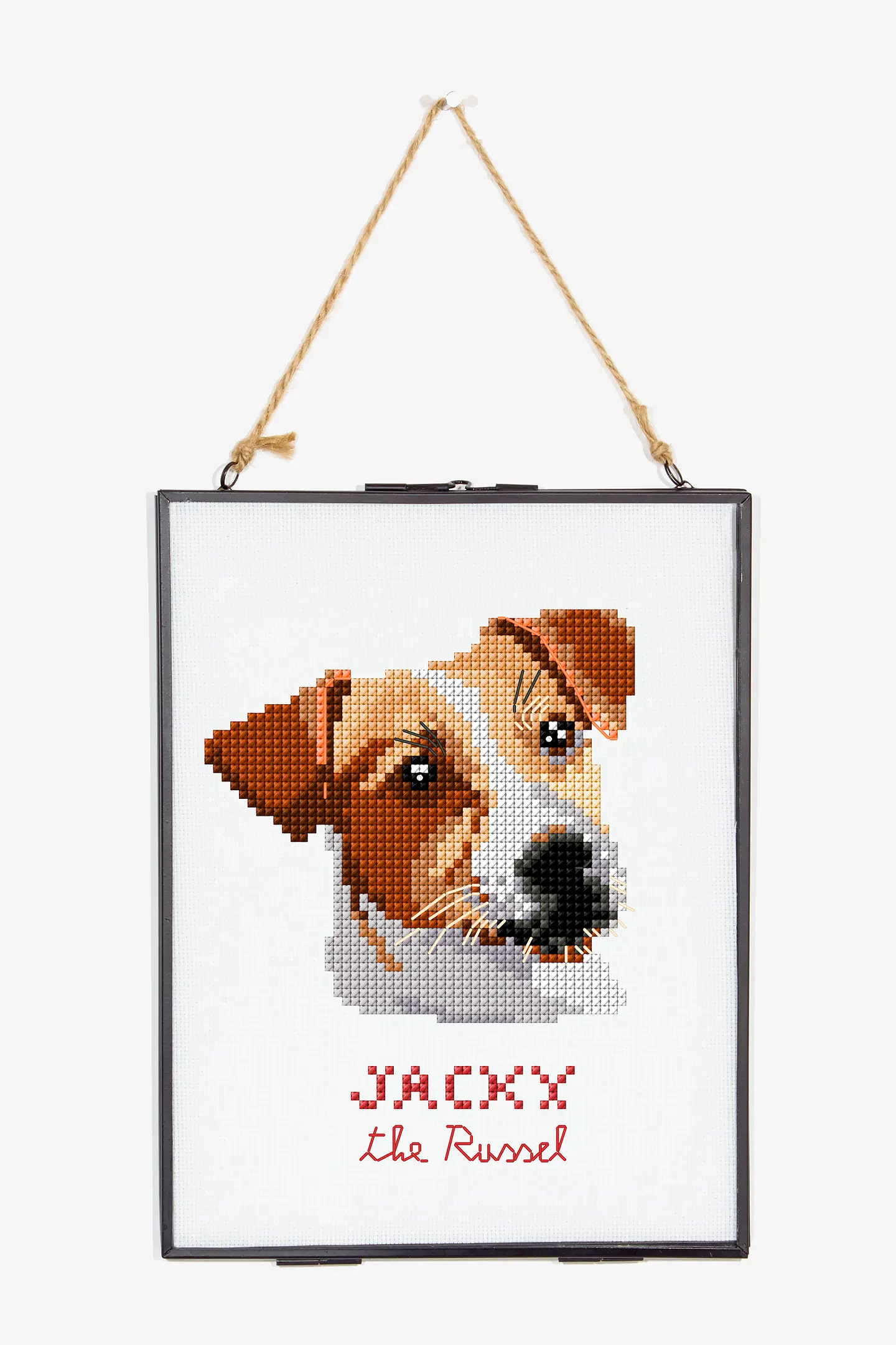 犬 - ラッセル・テリア - クロスステッチ図案（中級）
