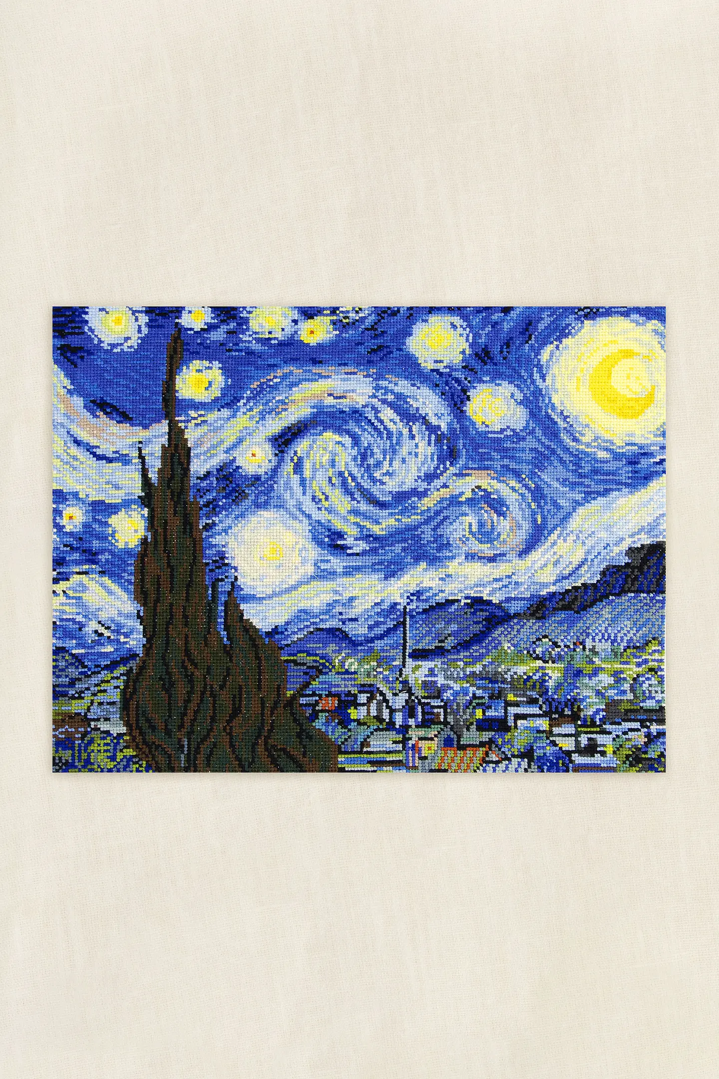 ヴィンセント・ヴァン・ゴッホ『星月夜』（上級者向けクロスステッチ