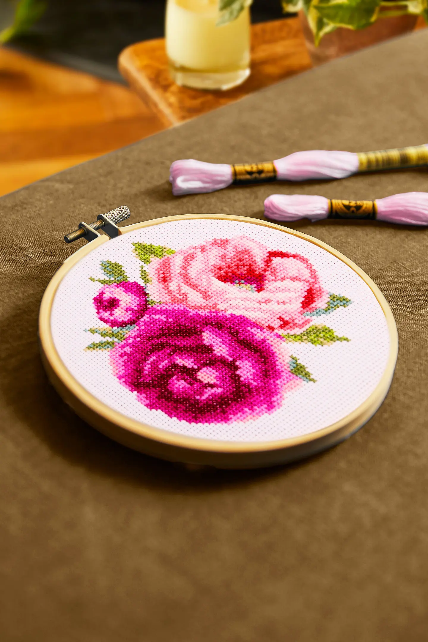 Pink Peonies ピンク ピオニー by Aksinya Nizhnik - クロスステッチ