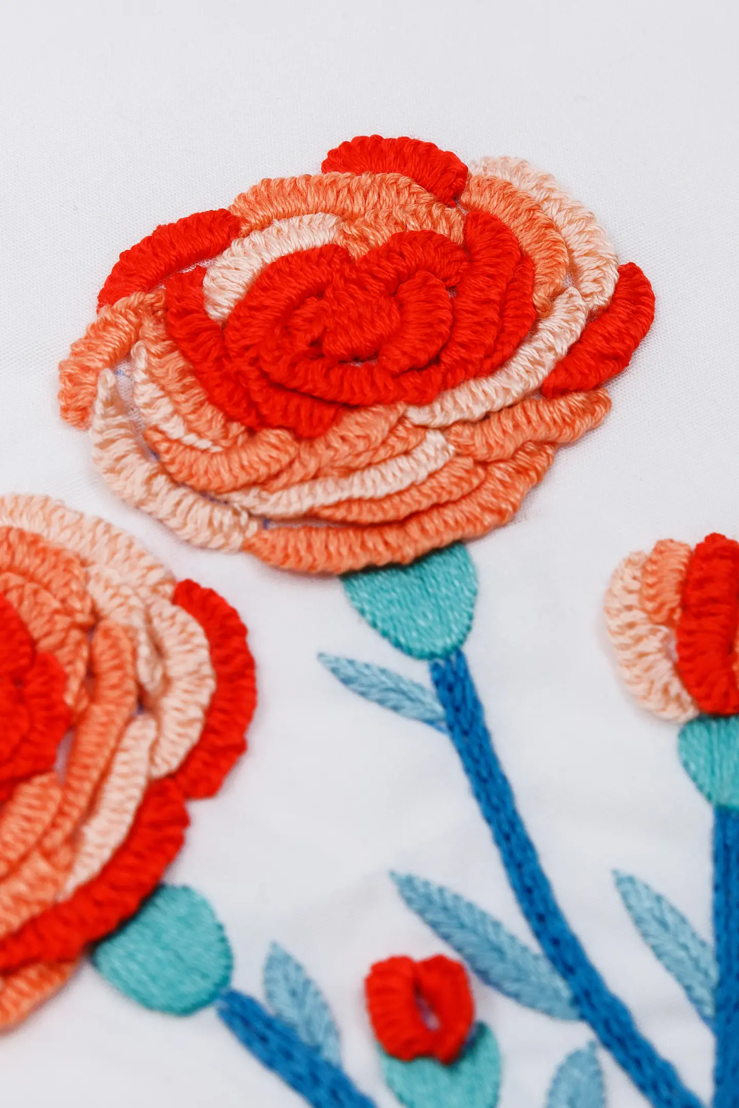 カーネーション - 刺繍図案（初級
