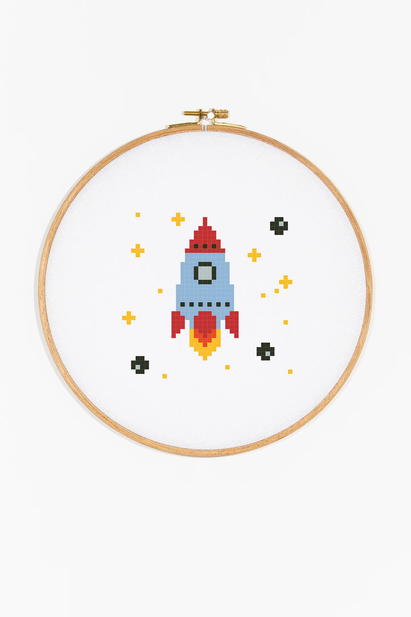Rocket Ship Cross Stitch Pattern