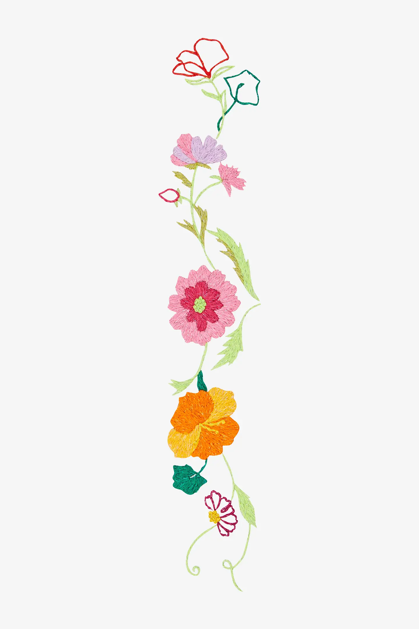 Flowers border, image size:1440x2160