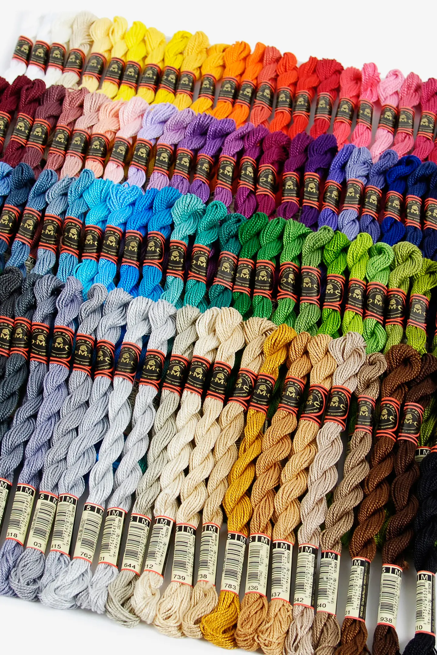 KCS Mercerized Pearl Cotton Crochet Thread - Size 5, 25 Meters/Skein, 6-Skein Mixed Color Pack