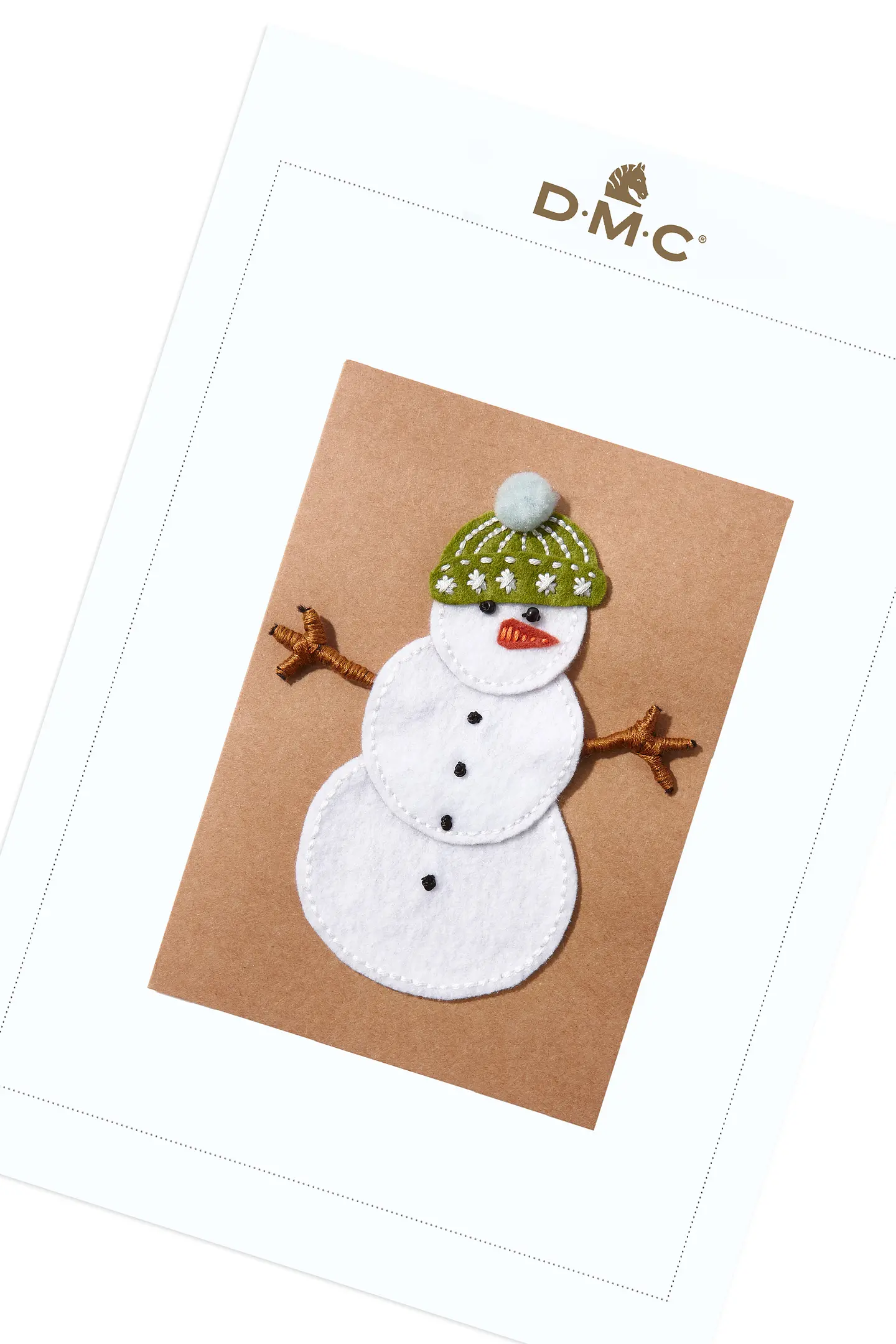 雪だるまのクリスマスカード