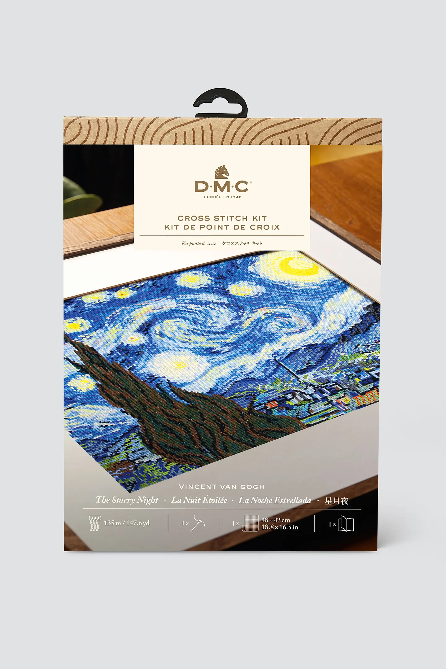 Kit de Point de Croix - La Nuit étoilée de Vincent Van Gogh - DMC | Les