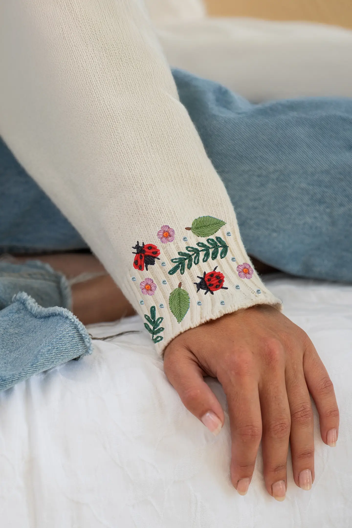 てんとう 虫 刺繍