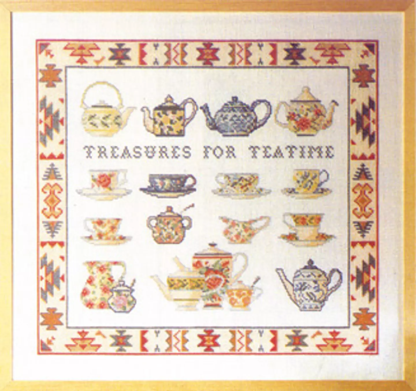 Tea Time（ティータイム）」Permin Cross Stitch Kits ペルミン クロスステッチキット - DMC