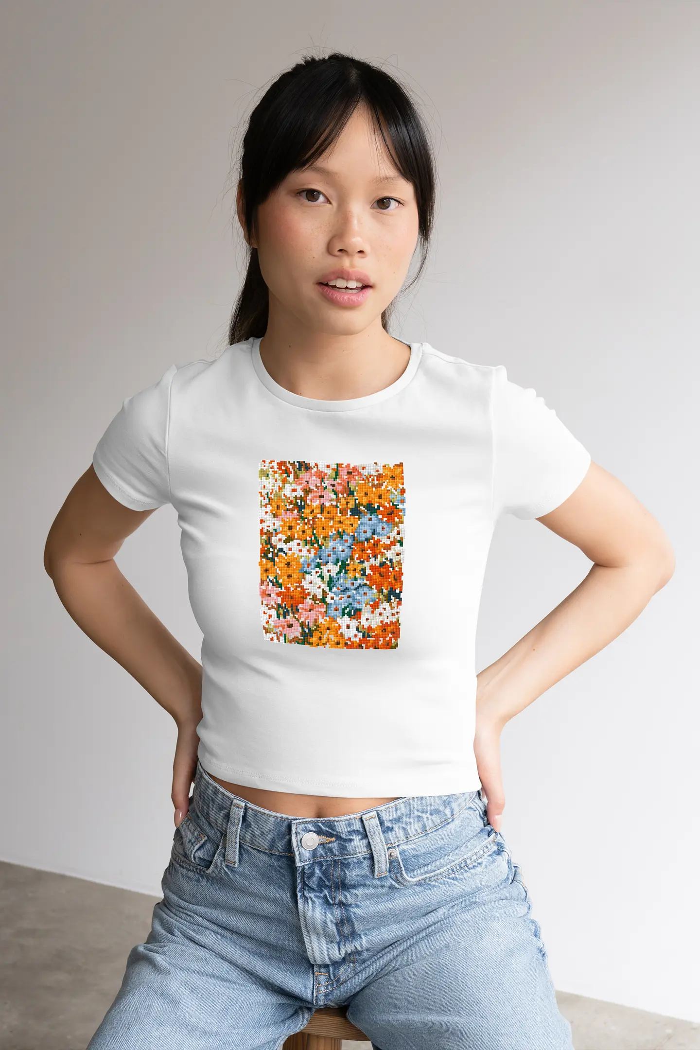 花の草原（Flower Meadow） - 刺繍図案（中級）