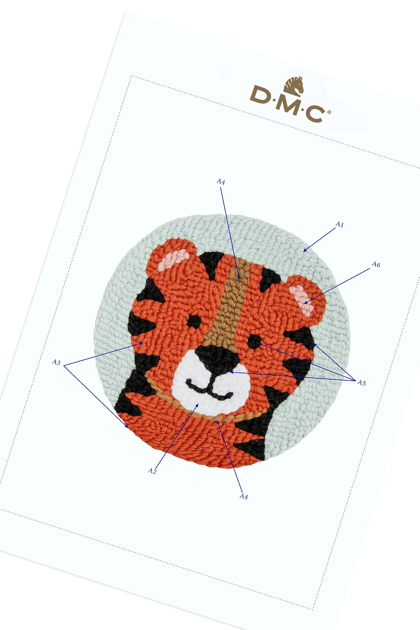 Punch Needle Animals - Tiger