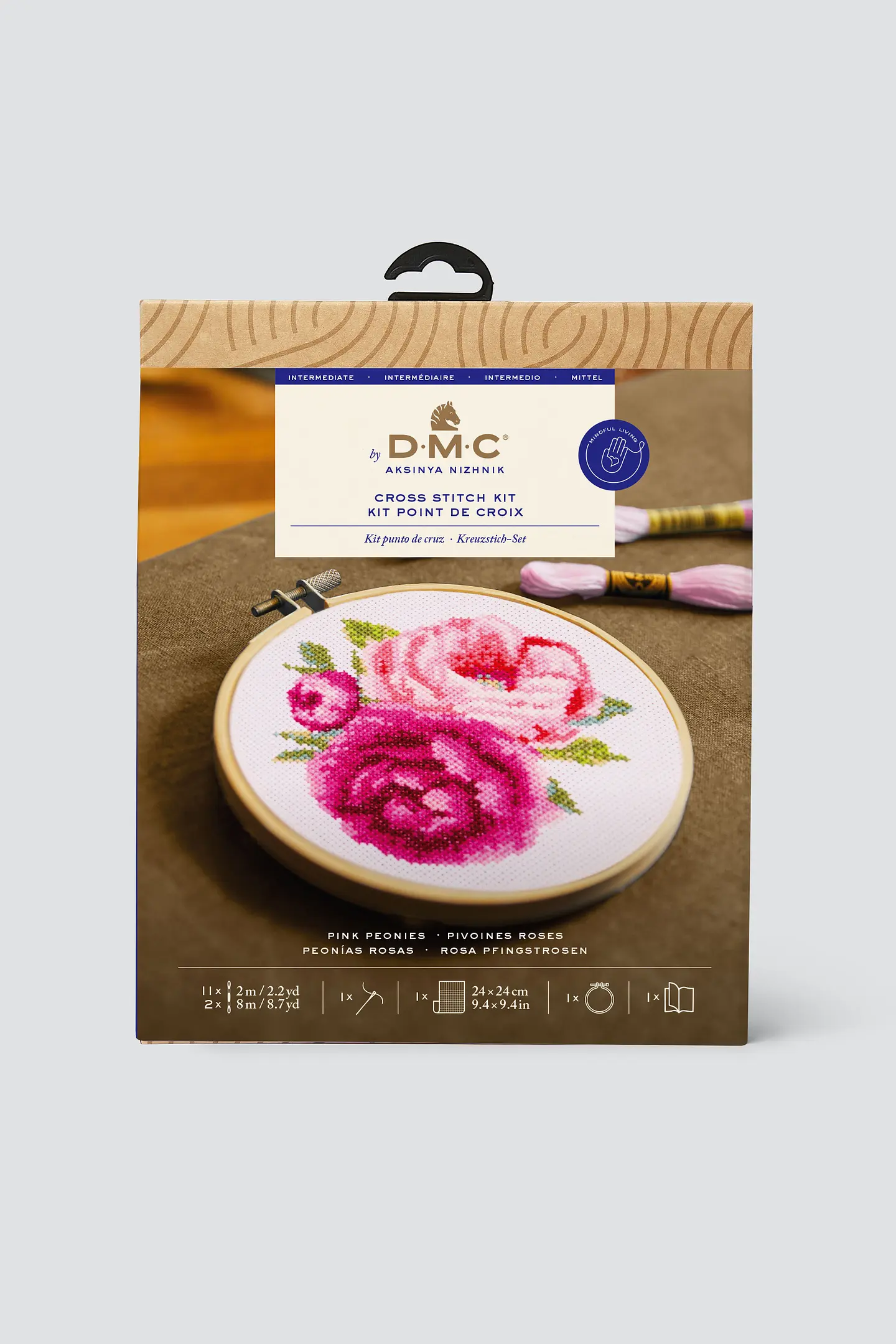 Pink Peonies ピンク ピオニー by Aksinya Nizhnik - クロスステッチ