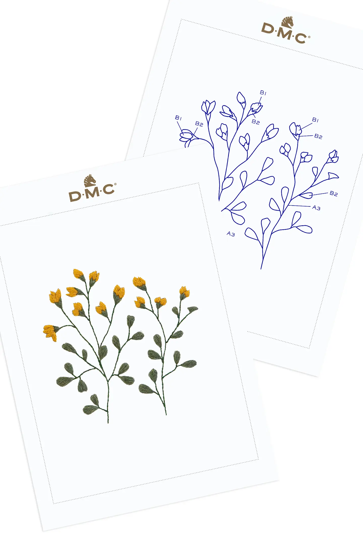 Indigo Modèle de broderie facile, image size:1440x2160