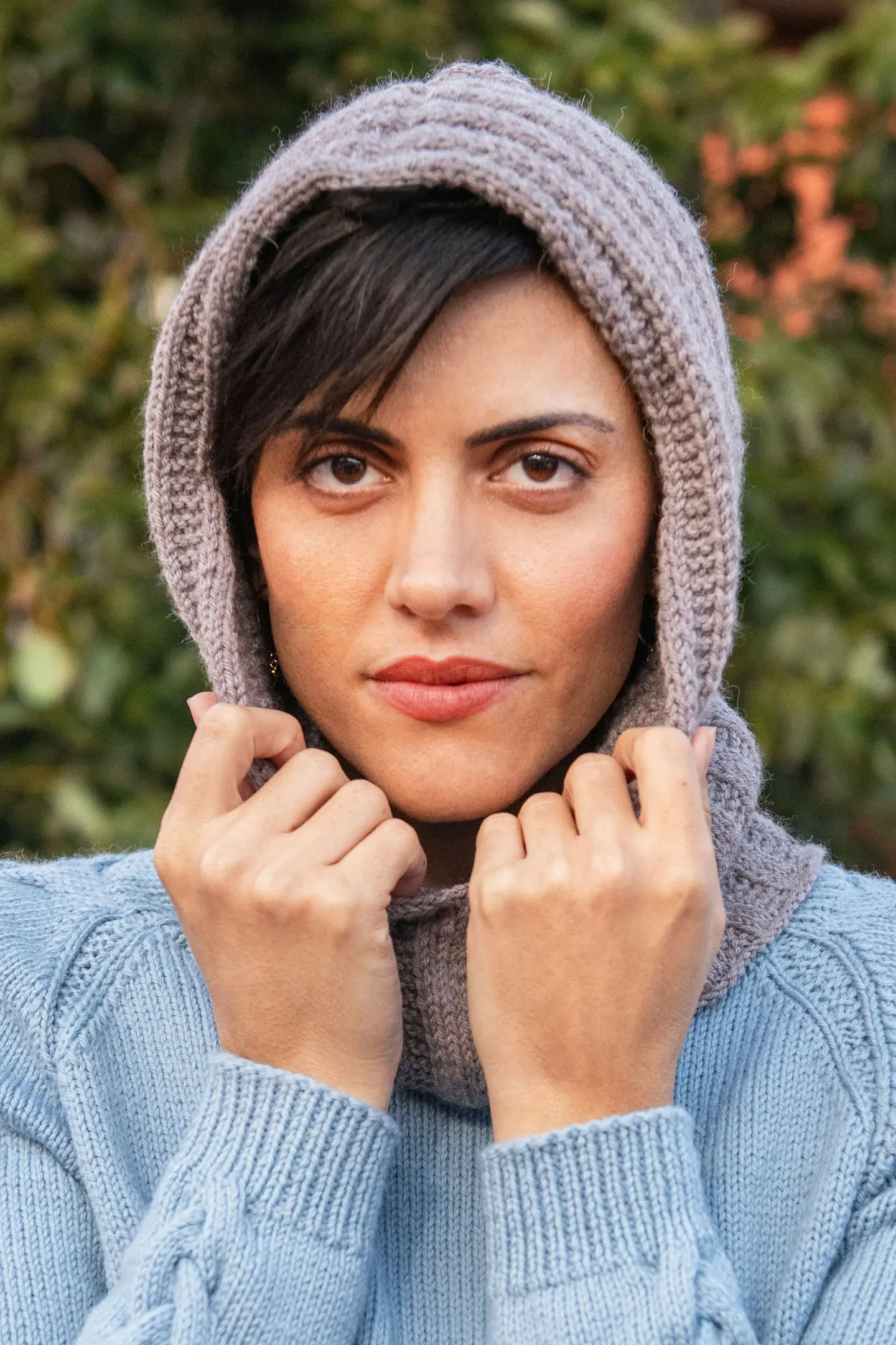 Florence Hood Easy Knitting Pattern in Sublime Alpaca