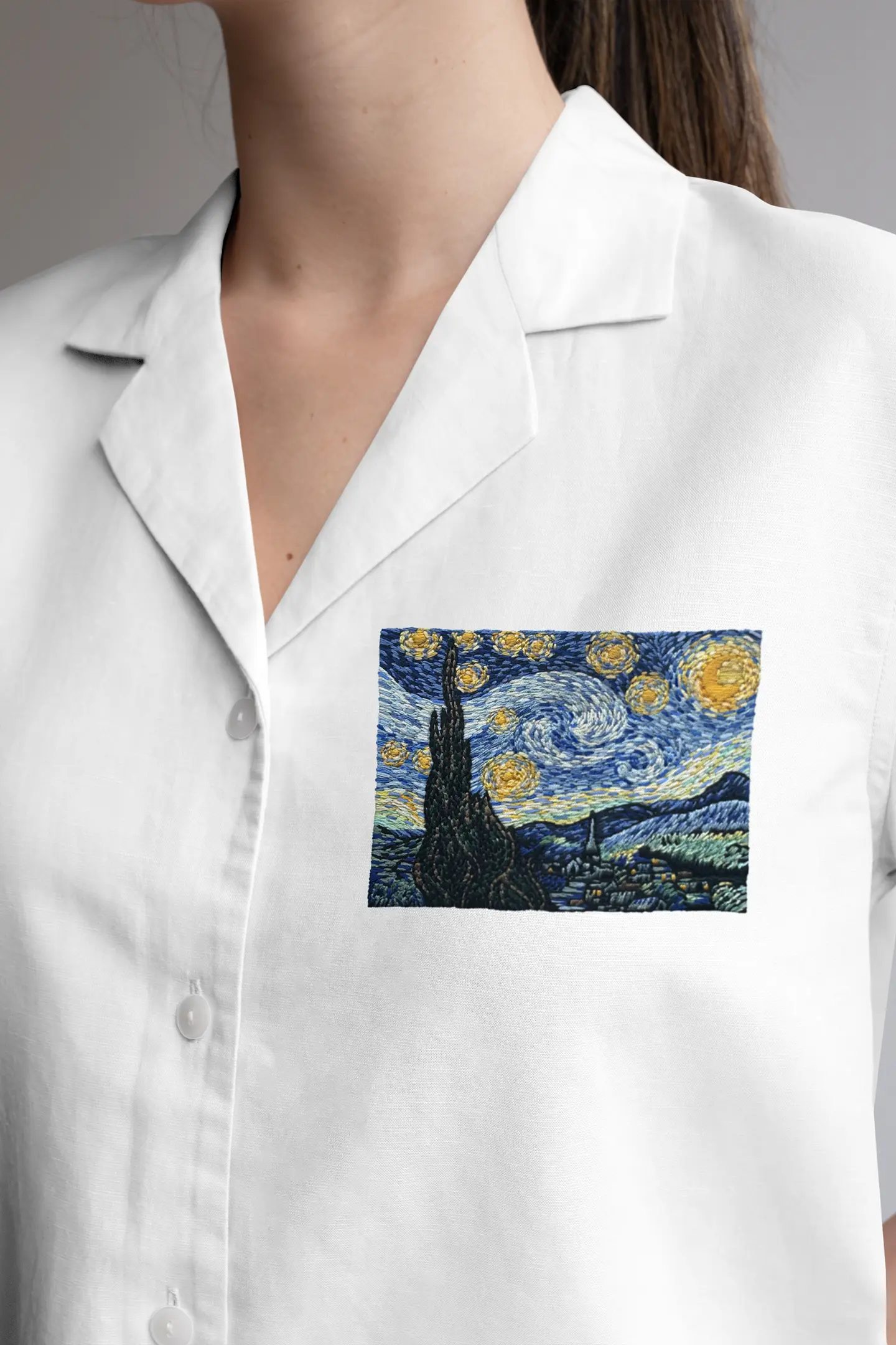 刺繍アート作品 星の夜と波 原画 一点物 刺繍アート作品 星の夜と波 原画 一点物 【公式通販】