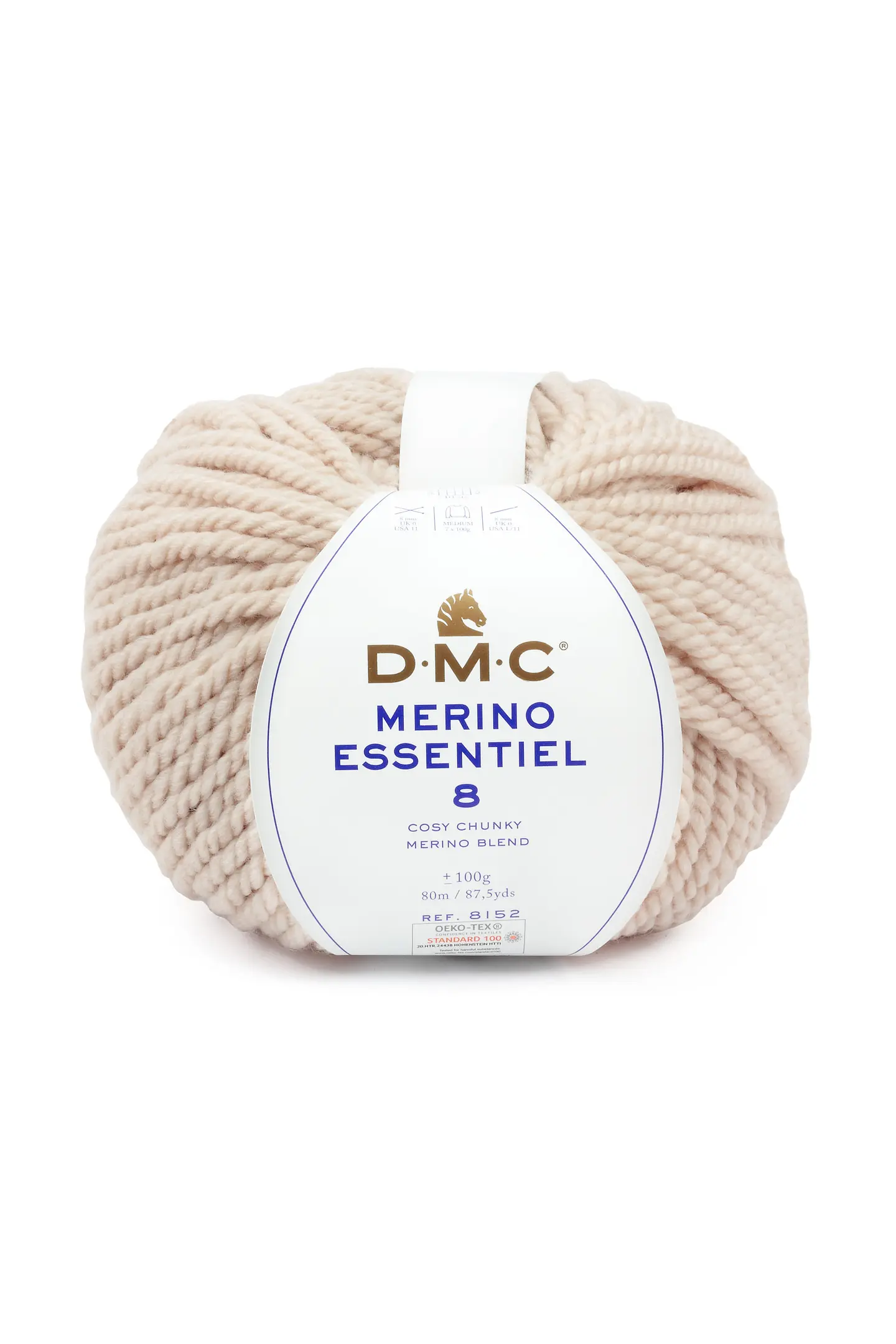 DMC Merino Essentiel 8 - Gomitolo Di Lana Morbidissima Per Maglia (100g / 80m) - Colore 8152