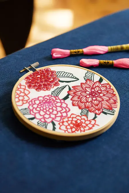 ダリア by Marie-Dominique Procureur 刺繍キット
