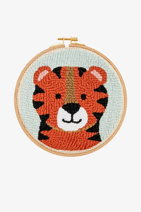 Punch Needle Animals - Tiger