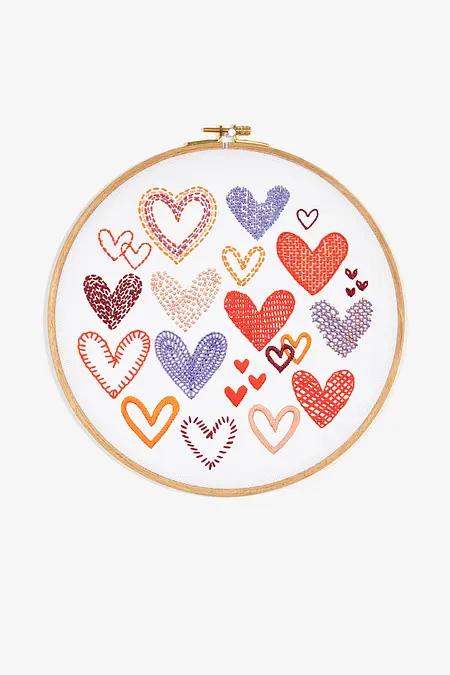 「claireSowdenクレアソヴデン亅ハートイラスト刺繍額入セットサイン入り Amazon | SUNYUHUI ハンドメイドハート刺繍キット ワイルド