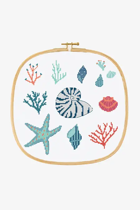 Seashells Intermediate Cross Stitch Pattern