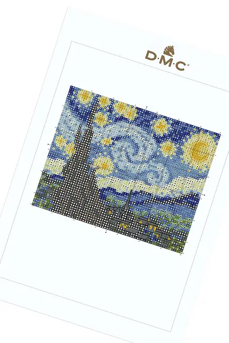 星月夜」by フィンセント・ヴァン・ゴッホ（小さなクロスステッチ