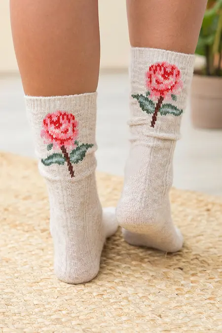 Duplicate Stitch Rose Intermediate Embroidery Pattern