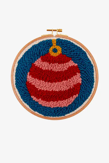 クリスマスオーナメント - パンチニードル図案（初級）