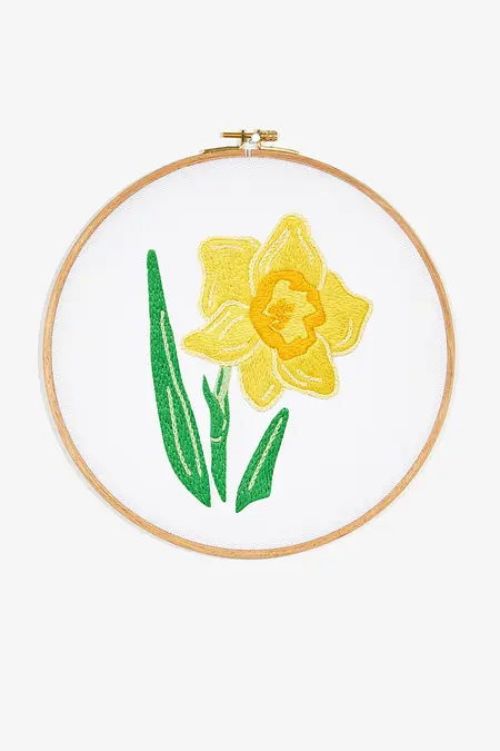 『美品！』水仙花DAFFODIL スワトウ手刺繍ブラウス　リネン100％　34 美品！』水仙花DAFFODIL スワトウ手刺繍ブラウス リネン100％ 34