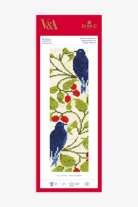 ヘリテージカウントクロスステッチキット アイーダバードテーブル(A)、BFBT1361-A、12x19cm、DIY Buy Set for Cross Stitching Bird Table (A) Heritage BFBT1361