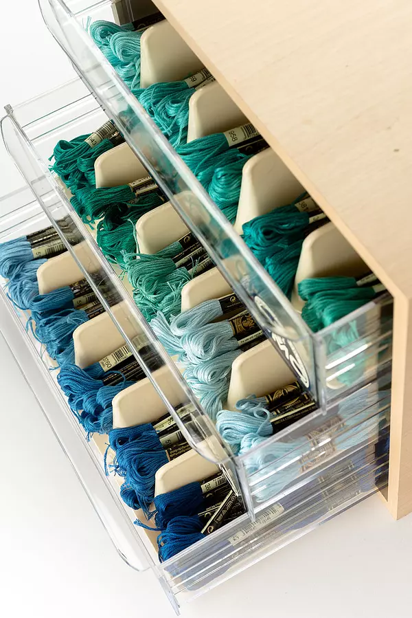 DMC embroidery floss storage and display. Floss wrapped in clothes pins. I  used a barn wood fr…