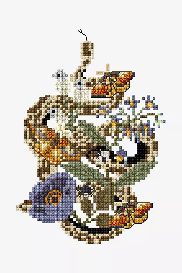 Embroidery Starter Kit with Patterns and Instructions, DIY Adult Beginner Cross Stitch Kits, Size: 30, Beige